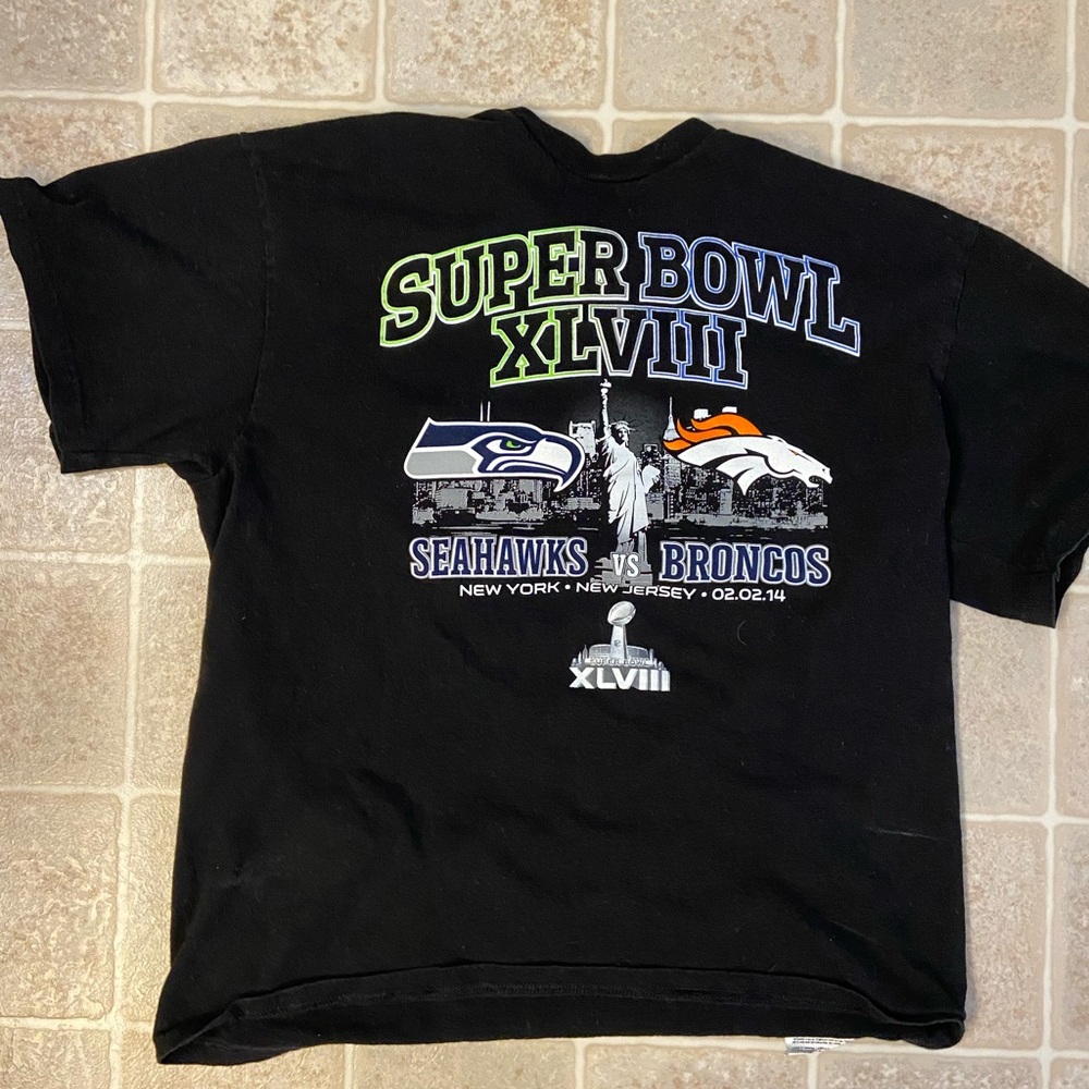 Super Bowl XLVIII Black T-Shirt